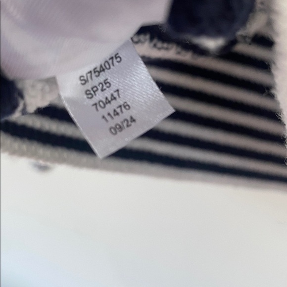 Loft Size Small Mixed Stripe Collared V-Neck Sweater - Picture 10 of 11